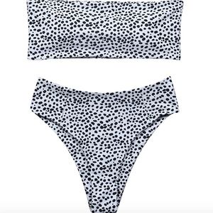 NWOT Leopard print bandeau bikini